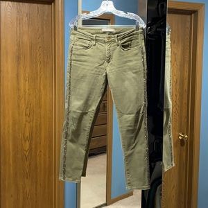 Zara jeans with appliqué stripe